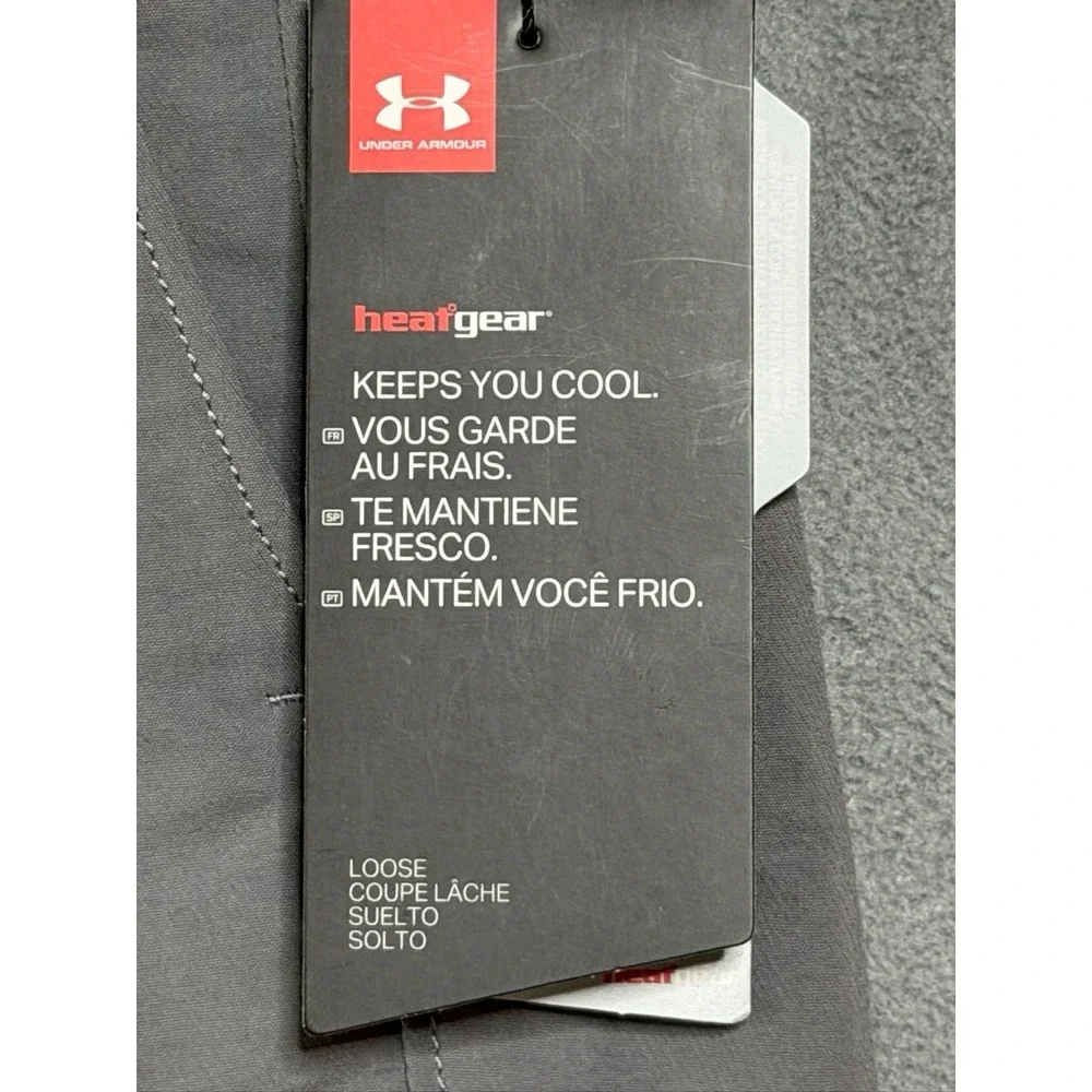 New Under Armour UA Drive Golf Shorts Mens Size 38 Grey Court Performance Heat